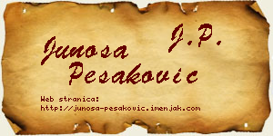 Junoša Pešaković vizit kartica
